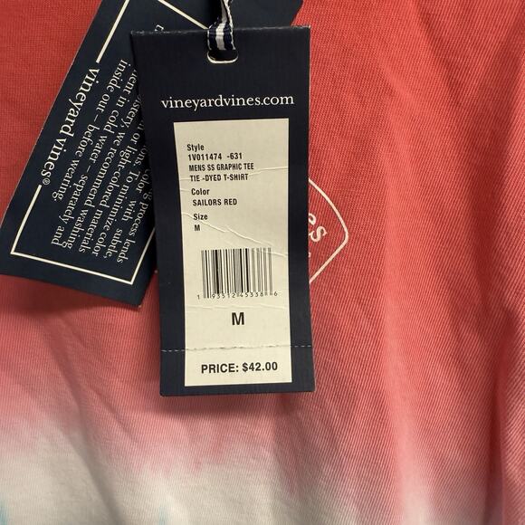 Vineyard Vines Men's Tie Dyed Surfboard Short Sleeve T-Shirt Cotton Medium NWT - Picture 6 of 7